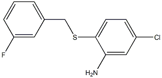 5-chloro-2-{[(3-fluorophenyl)methyl]sulfanyl}aniline Structure