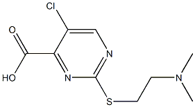 5-chloro-2-{[2-(dimethylamino)ethyl]thio}pyrimidine-4-carboxylic acid 구조식 이미지