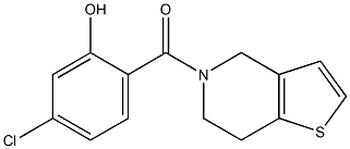 5-chloro-2-{4H,5H,6H,7H-thieno[3,2-c]pyridin-5-ylcarbonyl}phenol 구조식 이미지