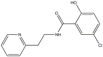 5-chloro-2-hydroxy-N-[2-(pyridin-2-yl)ethyl]benzamide 구조식 이미지