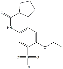 5-cyclopentaneamido-2-ethoxybenzene-1-sulfonyl chloride Structure