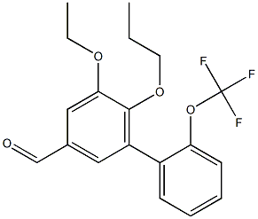 5-ethoxy-6-propoxy-2'-(trifluoromethoxy)-1,1'-biphenyl-3-carbaldehyde 구조식 이미지
