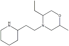 5-ethyl-2-methyl-4-[2-(piperidin-2-yl)ethyl]morpholine Structure
