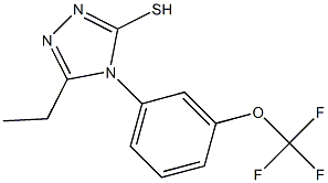 5-ethyl-4-[3-(trifluoromethoxy)phenyl]-4H-1,2,4-triazole-3-thiol 구조식 이미지