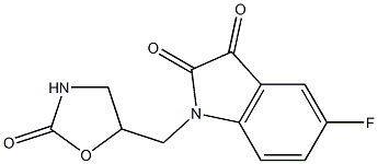 5-fluoro-1-[(2-oxo-1,3-oxazolidin-5-yl)methyl]-2,3-dihydro-1H-indole-2,3-dione 구조식 이미지