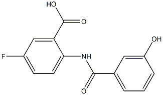 5-fluoro-2-[(3-hydroxybenzoyl)amino]benzoic acid Structure