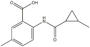 5-methyl-2-{[(2-methylcyclopropyl)carbonyl]amino}benzoic acid Structure