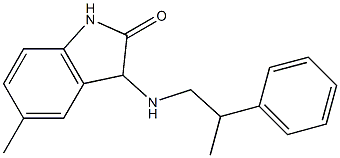 5-methyl-3-[(2-phenylpropyl)amino]-2,3-dihydro-1H-indol-2-one Structure