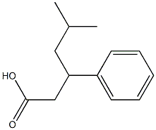 5-methyl-3-phenylhexanoic acid Structure