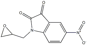 5-nitro-1-(oxiran-2-ylmethyl)-2,3-dihydro-1H-indole-2,3-dione 구조식 이미지