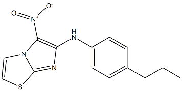 5-nitro-N-(4-propylphenyl)imidazo[2,1-b][1,3]thiazol-6-amine 구조식 이미지