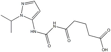 5-oxo-5-({[1-(propan-2-yl)-1H-pyrazol-5-yl]carbamoyl}amino)pentanoic acid Structure