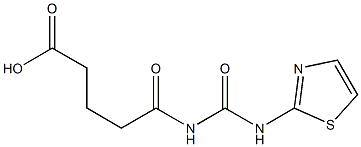 5-oxo-5-[(1,3-thiazol-2-ylcarbamoyl)amino]pentanoic acid 구조식 이미지