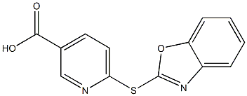 6-(1,3-benzoxazol-2-ylsulfanyl)pyridine-3-carboxylic acid Structure