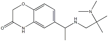 6-(1-{[2-(dimethylamino)-2-methylpropyl]amino}ethyl)-3,4-dihydro-2H-1,4-benzoxazin-3-one 구조식 이미지