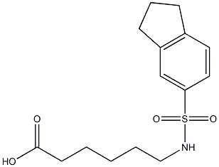 6-(2,3-dihydro-1H-indene-5-sulfonamido)hexanoic acid 구조식 이미지