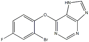 6-(2-bromo-4-fluorophenoxy)-7H-purine 구조식 이미지