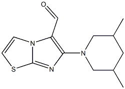 6-(3,5-dimethylpiperidin-1-yl)imidazo[2,1-b][1,3]thiazole-5-carbaldehyde Structure