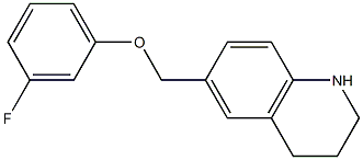 6-(3-fluorophenoxymethyl)-1,2,3,4-tetrahydroquinoline 구조식 이미지