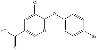 6-(4-bromophenoxy)-5-chloronicotinic acid 구조식 이미지