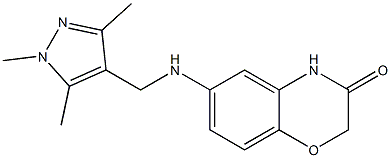 6-{[(1,3,5-trimethyl-1H-pyrazol-4-yl)methyl]amino}-3,4-dihydro-2H-1,4-benzoxazin-3-one Structure