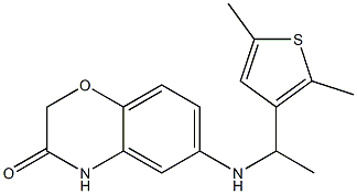 6-{[1-(2,5-dimethylthiophen-3-yl)ethyl]amino}-3,4-dihydro-2H-1,4-benzoxazin-3-one Structure