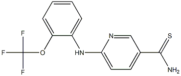 6-{[2-(trifluoromethoxy)phenyl]amino}pyridine-3-carbothioamide Structure