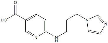 6-{[3-(1H-imidazol-1-yl)propyl]amino}pyridine-3-carboxylic acid Structure