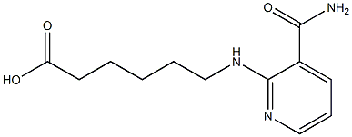 6-{[3-(aminocarbonyl)pyridin-2-yl]amino}hexanoic acid 구조식 이미지