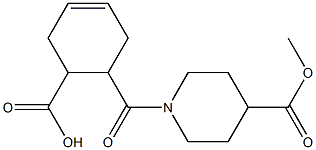 6-{[4-(methoxycarbonyl)piperidin-1-yl]carbonyl}cyclohex-3-ene-1-carboxylic acid 구조식 이미지