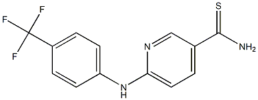 6-{[4-(trifluoromethyl)phenyl]amino}pyridine-3-carbothioamide Structure