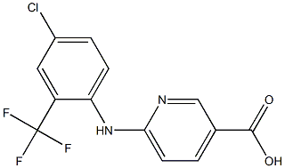 6-{[4-chloro-2-(trifluoromethyl)phenyl]amino}pyridine-3-carboxylic acid Structure