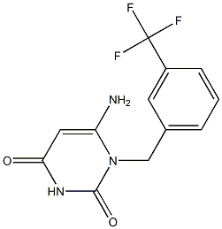6-amino-1-{[3-(trifluoromethyl)phenyl]methyl}-1,2,3,4-tetrahydropyrimidine-2,4-dione Structure