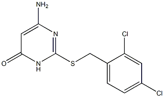 6-amino-2-{[(2,4-dichlorophenyl)methyl]sulfanyl}-3,4-dihydropyrimidin-4-one 구조식 이미지