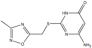 6-amino-2-{[(3-methyl-1,2,4-oxadiazol-5-yl)methyl]sulfanyl}-3,4-dihydropyrimidin-4-one 구조식 이미지