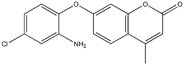 7-(2-amino-4-chlorophenoxy)-4-methyl-2H-chromen-2-one 구조식 이미지