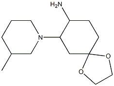 7-(3-methylpiperidin-1-yl)-1,4-dioxaspiro[4.5]dec-8-ylamine Structure