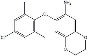 7-(4-chloro-2,6-dimethylphenoxy)-2,3-dihydro-1,4-benzodioxin-6-amine 구조식 이미지