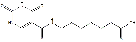 7-[(2,4-dioxo-1,2,3,4-tetrahydropyrimidin-5-yl)formamido]heptanoic acid Structure