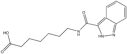 7-[(2H-indazol-3-ylcarbonyl)amino]heptanoic acid 구조식 이미지