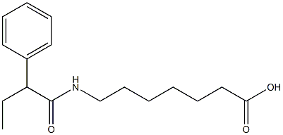 7-[(2-phenylbutanoyl)amino]heptanoic acid 구조식 이미지