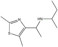 butan-2-yl[1-(2,5-dimethyl-1,3-thiazol-4-yl)ethyl]amine Structure