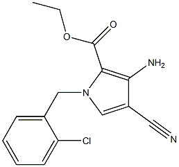 ethyl 3-amino-1-[(2-chlorophenyl)methyl]-4-cyano-1H-pyrrole-2-carboxylate 구조식 이미지