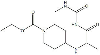 ethyl 4-({1-[(methylcarbamoyl)amino]-1-oxopropan-2-yl}amino)piperidine-1-carboxylate 구조식 이미지