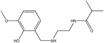 N-(2-{[(2-hydroxy-3-methoxyphenyl)methyl]amino}ethyl)-2-methylpropanamide Structure