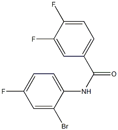 N-(2-bromo-4-fluorophenyl)-3,4-difluorobenzamide 구조식 이미지