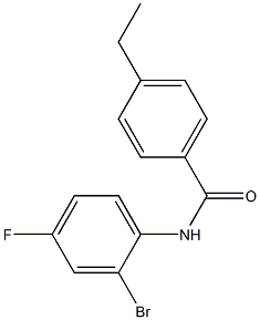 N-(2-bromo-4-fluorophenyl)-4-ethylbenzamide 구조식 이미지