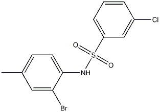 N-(2-bromo-4-methylphenyl)-3-chlorobenzene-1-sulfonamide Structure