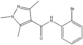 N-(2-bromophenyl)-1,3,5-trimethyl-1H-pyrazole-4-carboxamide 구조식 이미지