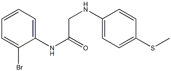 N-(2-bromophenyl)-2-{[4-(methylsulfanyl)phenyl]amino}acetamide 구조식 이미지